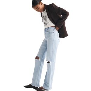 Abercrombie & Fitch Curve Love High Rise 90s Relaxed Distressed Jeans 32 Regular